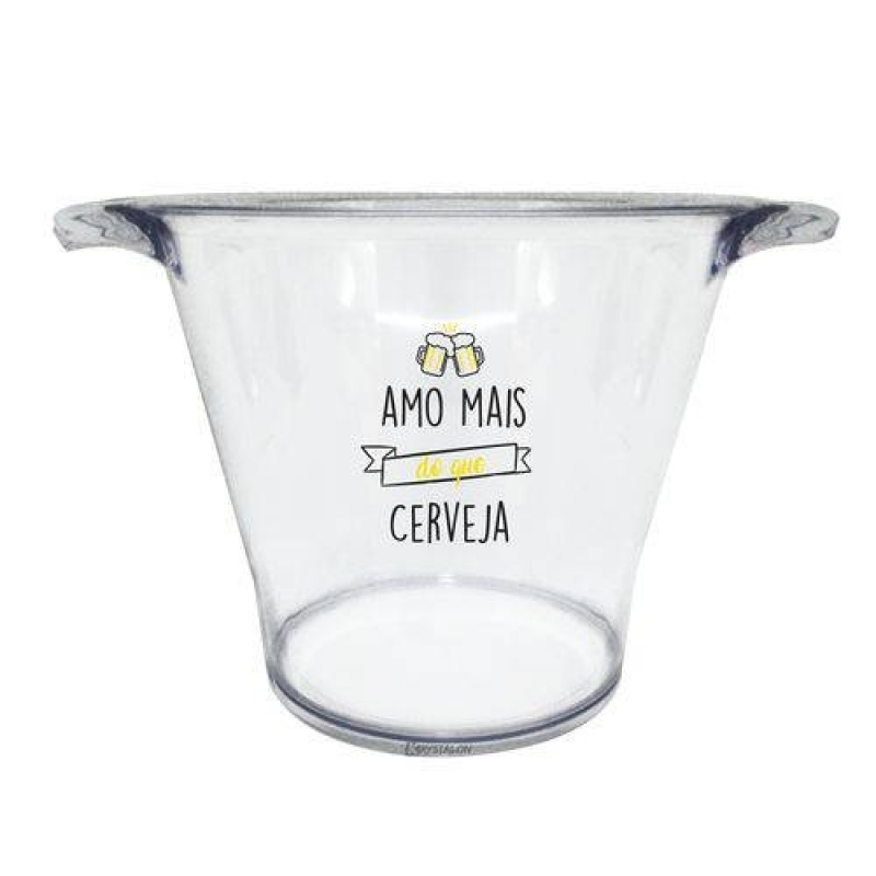 Balde de Gelo de Acrílico Personalizado Barra Funda - Balde de Acrílico para Champagne