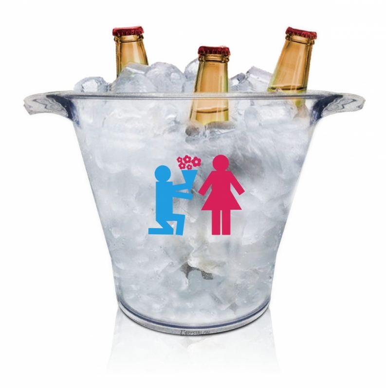 Baldes de Gelo Acrílico Personalizados São Miguel do Oeste - Balde de Gelo para Champagne Acrílico
