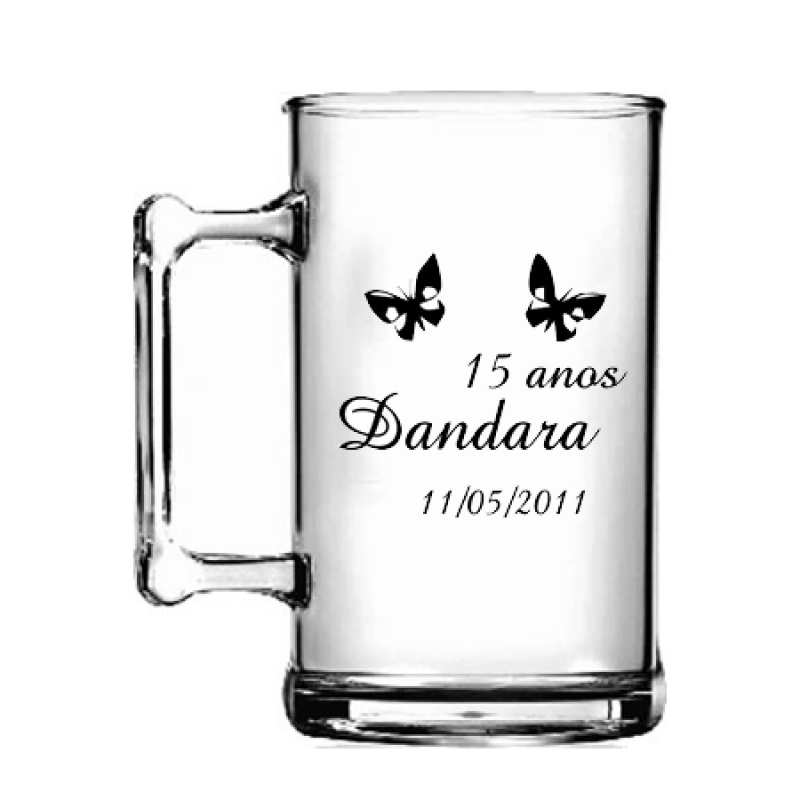 Caneca de Chopp Personalizada para Aniversário Parque São Domingos - Canecas para Chopp de Vidro Personalizadas