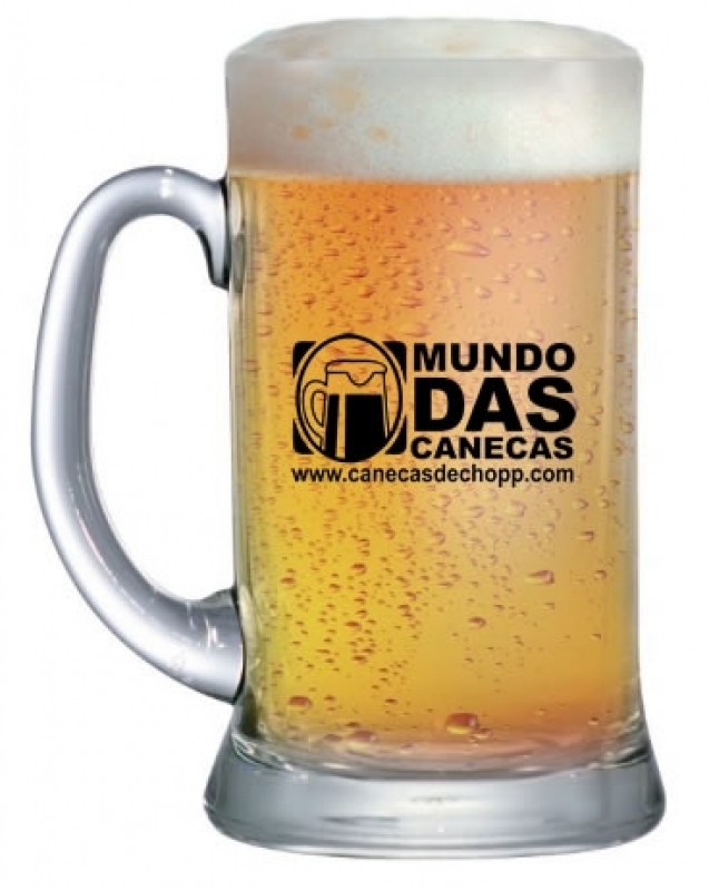 Caneca de Chopp Vidro Orçar Instituto da Previdência - Caneca de Chopp Personalizada Vidro