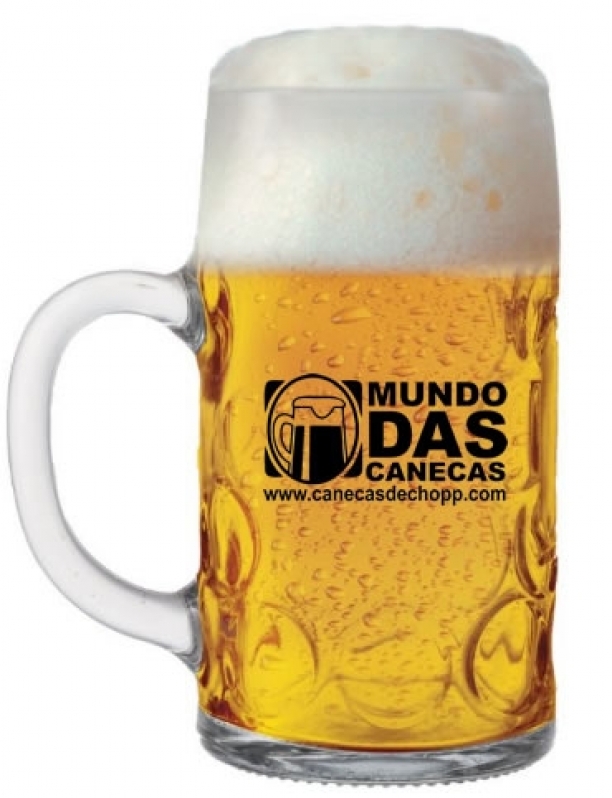 Caneca de Chopp Vidro Personalizada São Domingos - Caneca de Chopp Vidro