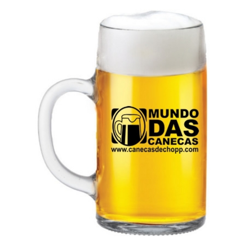 Caneca de Vidro para Chopp Personalizada Santa Isabel - Canecas para Chopp de Vidro Personalizadas