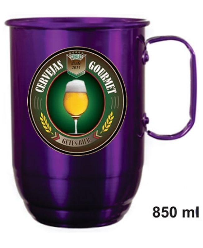 Canecas Chopp Alumínio Personalizadas Pacaembu - Caneca de Chopp Alumínio