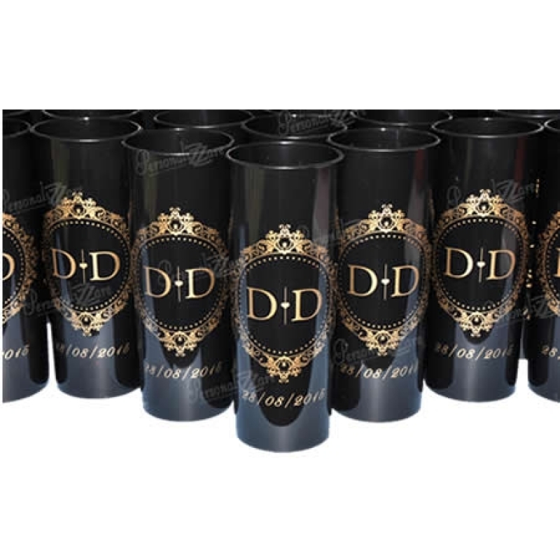 Copo em Acrílico Personalizado para Casamento Socorro - Copos Long Drink Personalizados para Casamento