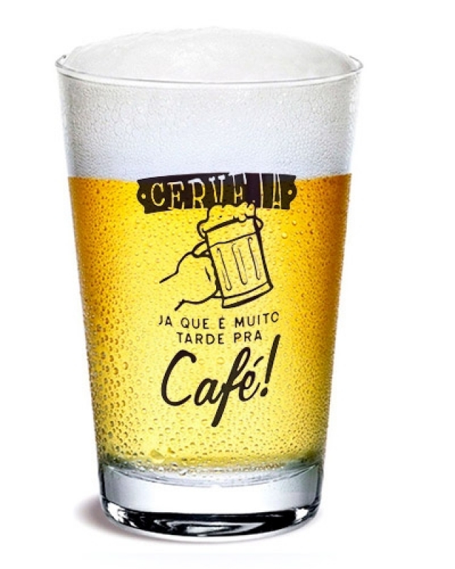 Copos de Chopp de Vidro Personalizado Fábrica Região Central - Copos de Chopp de Vidro Personalizado