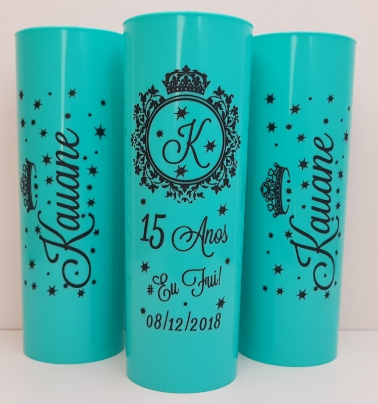 Copos Long Drink Acrílico Personalizado Água Funda - Copos em Long Drink de Acrílico