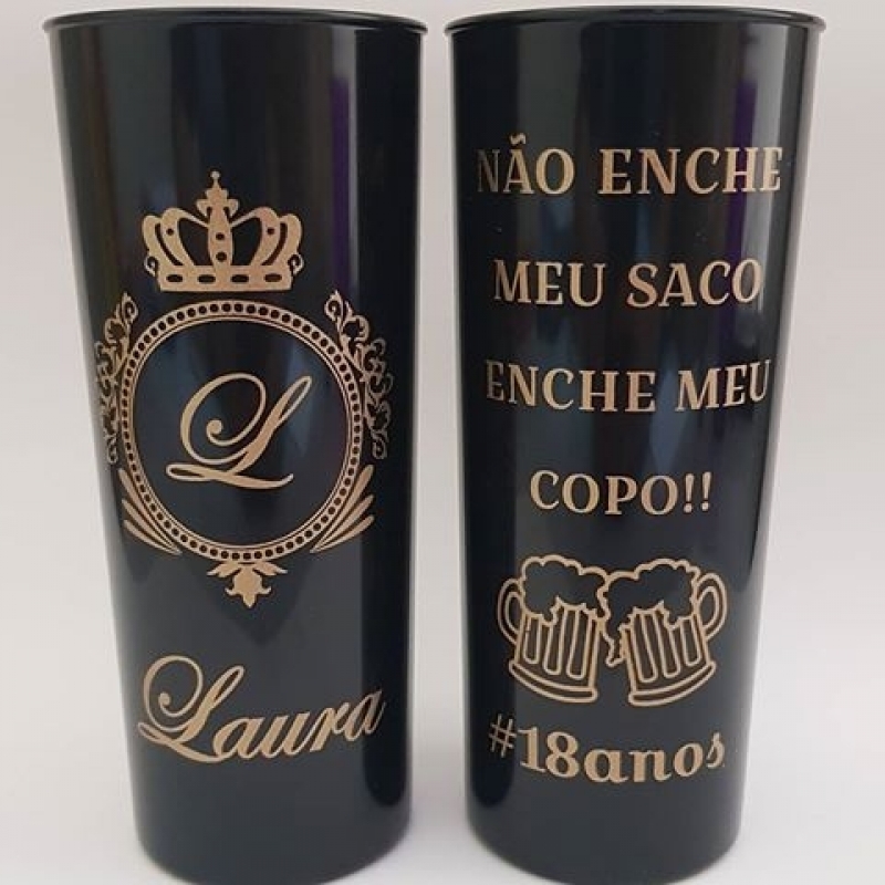 Copos Long Drink Acrílico Personalizados Cachoeirinha - Copos de Acrílico Long Drink
