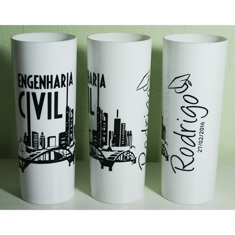 Copos Long Drink Branco Orçar M'Boi Mirim - Caneca Long Drink