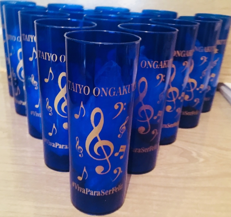 Copos Long Drinks Azuis Personalizados Valor Parque Residencial da Lapa - Copo Long Drink Personalizado