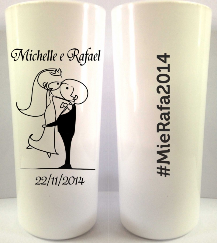 Copos Long Drinks Personalizados para Casamento Cidade Patriarca - Copo Long Drink Personalizado