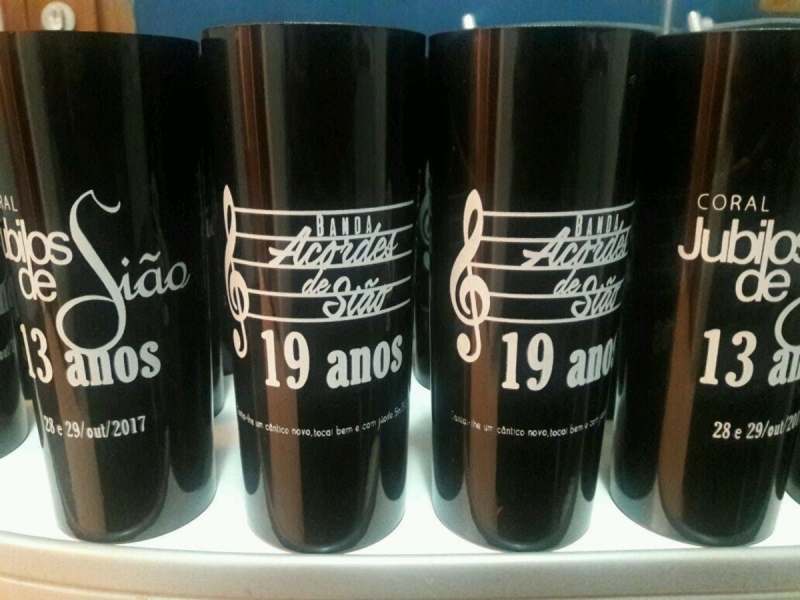 Copos Long Drinks Preto Personalizados Bairro do Limão - Copos Long Drinks Azuis Personalizados