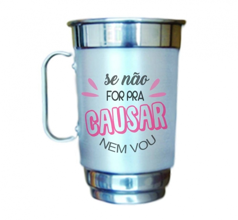 Copos Térmico Alumínio Personalizado Bento Gonçalves  - Copos Alumínio Personalizada Carnaval