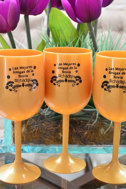 Cotação de Taças de Acrílico para Vinho Cidade Jardim - Taças de Acrilico Personalizadas para Casamento
