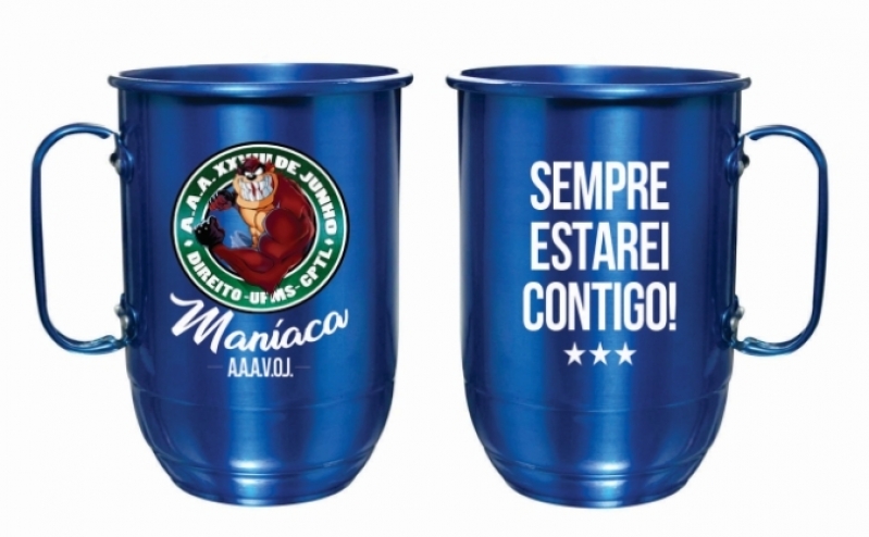 Distribuidora Copos Aluminio Chopp Personalizados Liberdade - Copos de Alumínio com Alça Personalizados