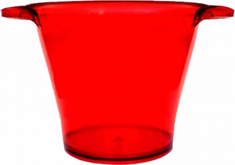 Empresas de Balde de Gelo Acrílico Vermelho Santa Isabel - Balde de Gelo para Champagne Acrílico