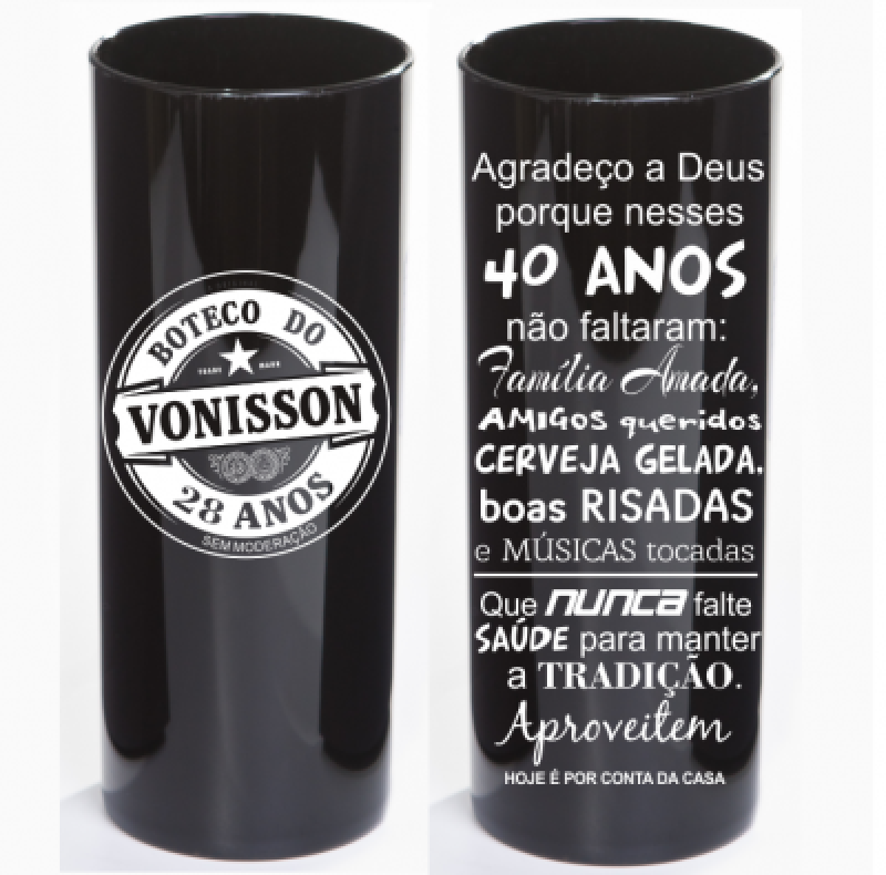 Lojas de Copo Long Drink Personalizado São Domingos - Copos Long Drinks Azuis Personalizados