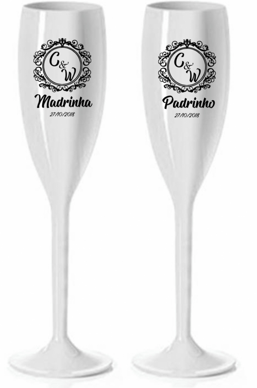 Taça de Acrílico para Drinks Glicério - Taças de Acrilico Personalizadas para Casamento