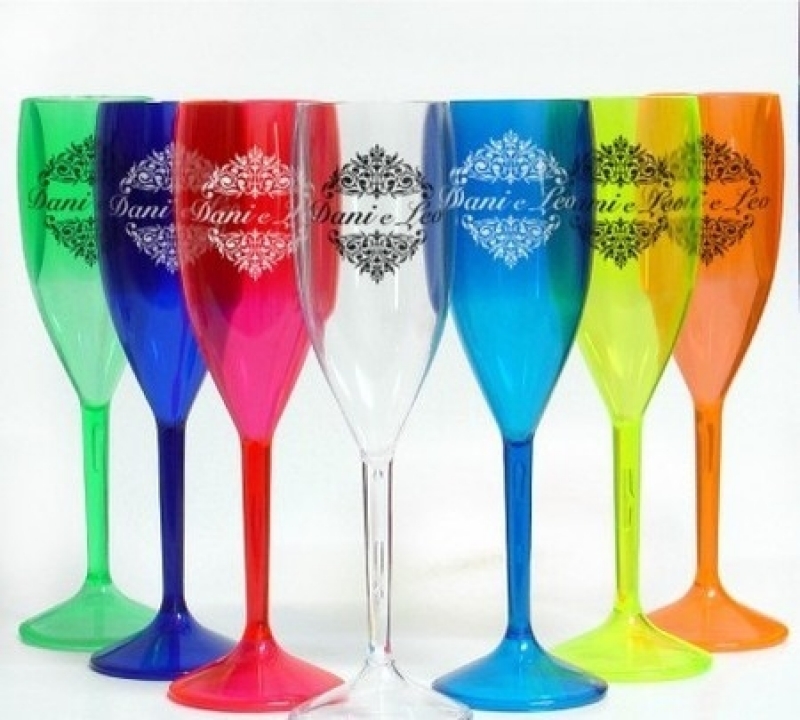 Taças de Acrílico Coloridas Liberdade - Taças de Acrílico para Champagne