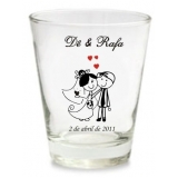 cotação de copos de vidro personalizados para casamento Vila Maria